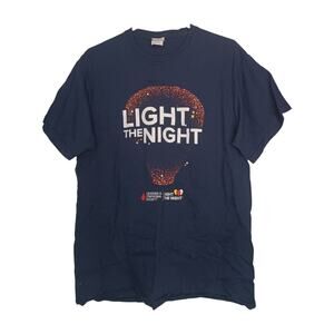 Women's Navy Light The Night Graphic T-shirt Size Large